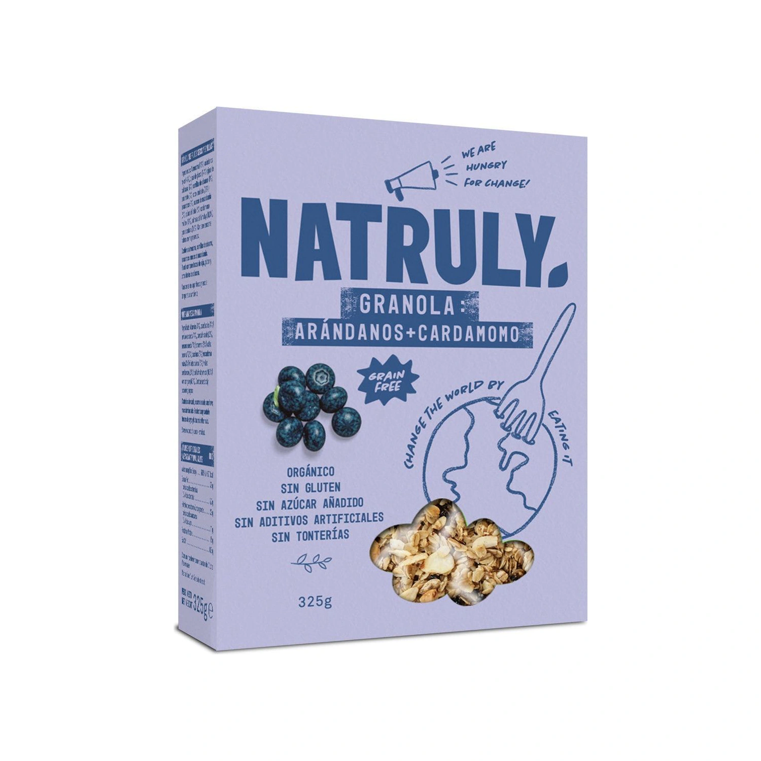 Granola de arándanos y cardamomo Grain Free Bio 325 g Natruly