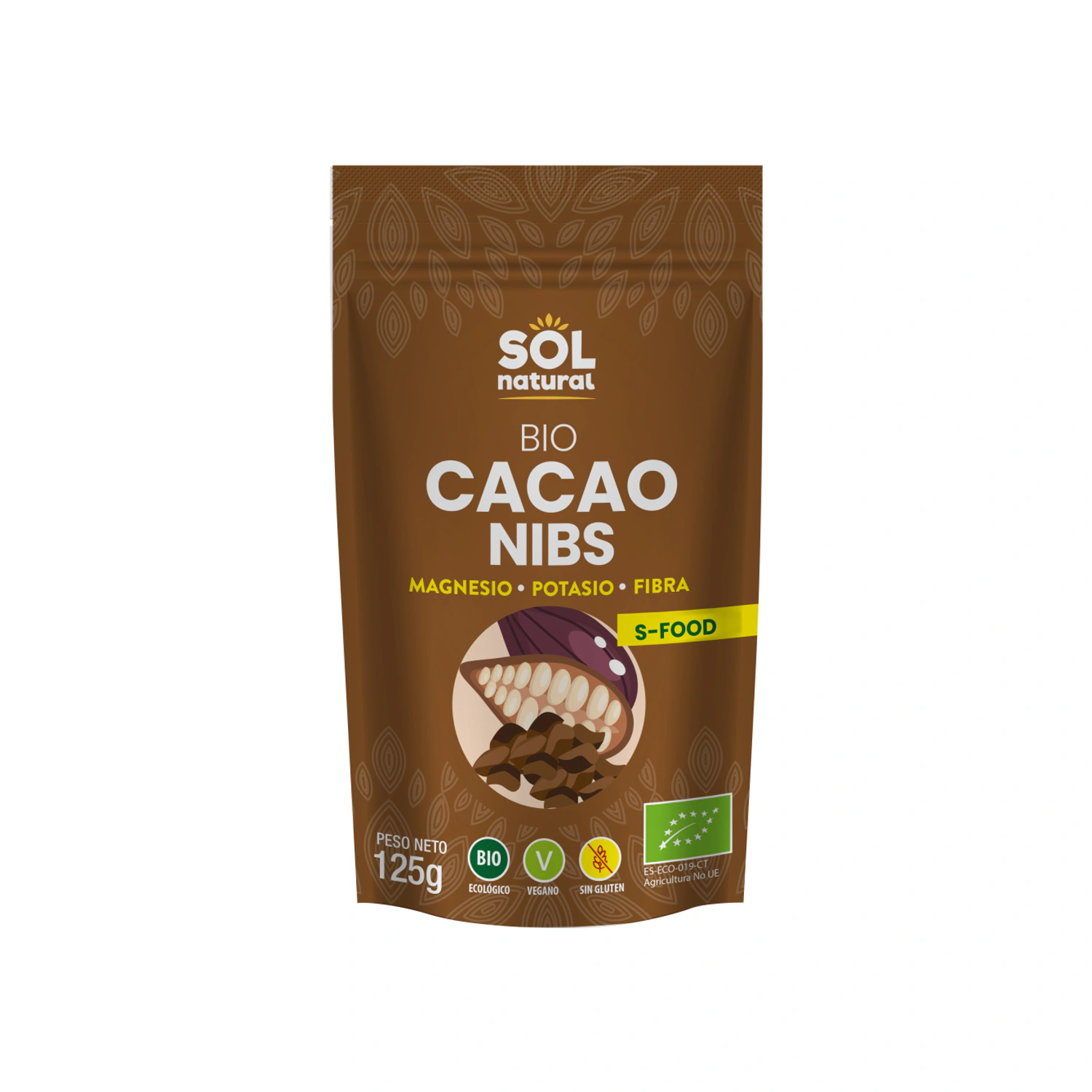 Cacao nibs Bio 125 g Sol Natural