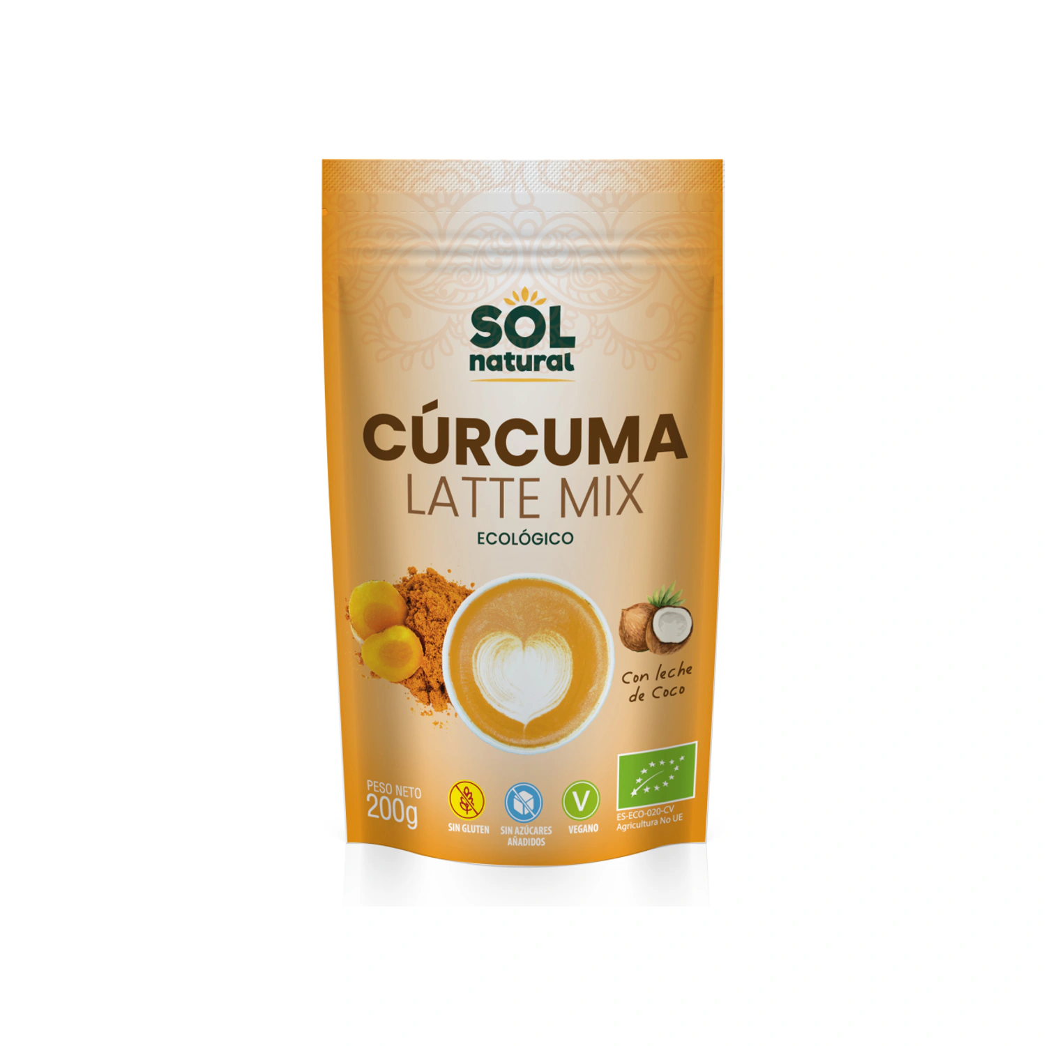Cúrcuma Latte Mix Bio 200 g Sol Natural