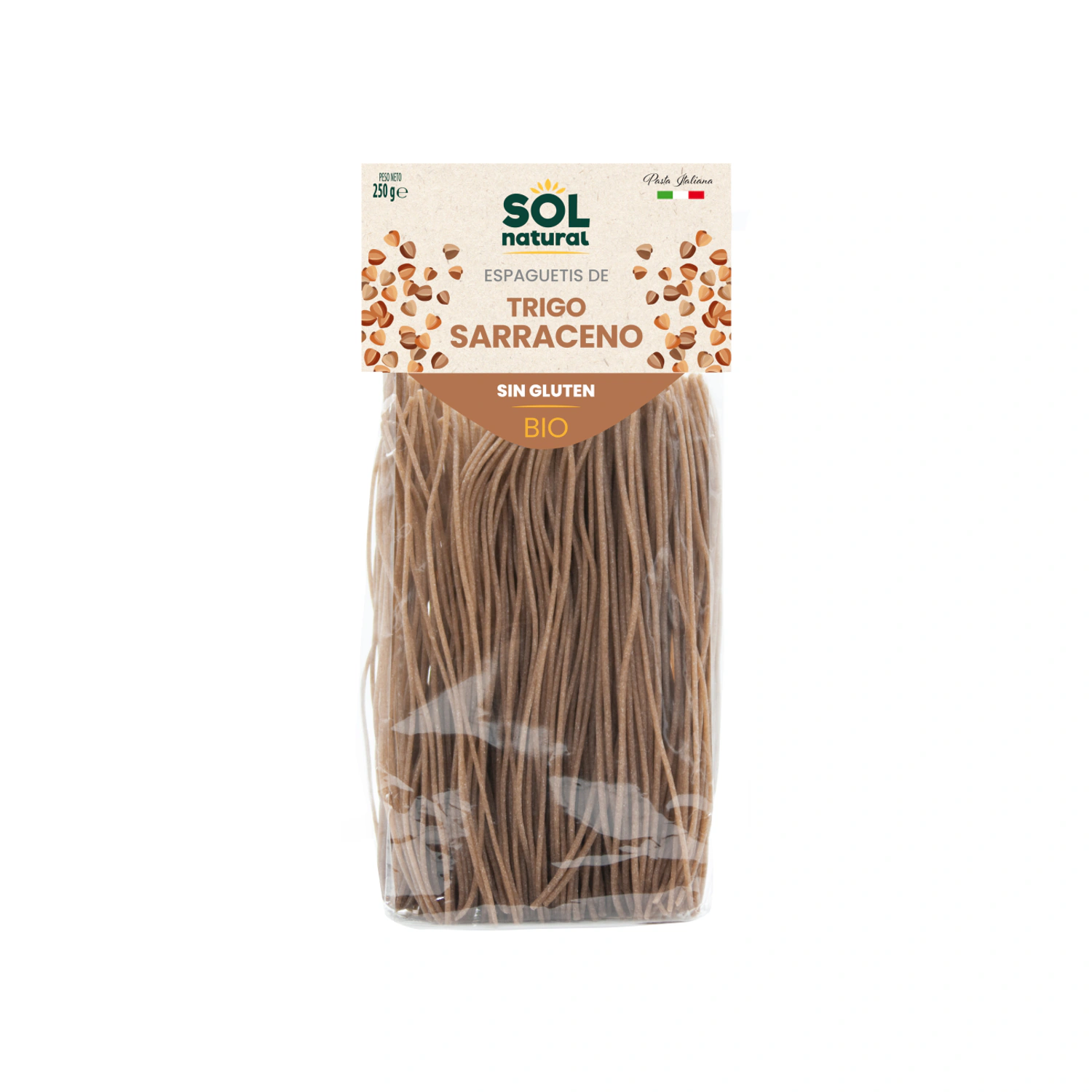 Espagueti de trigo sarraceno sin gluten Bio 250 g Sol Natural