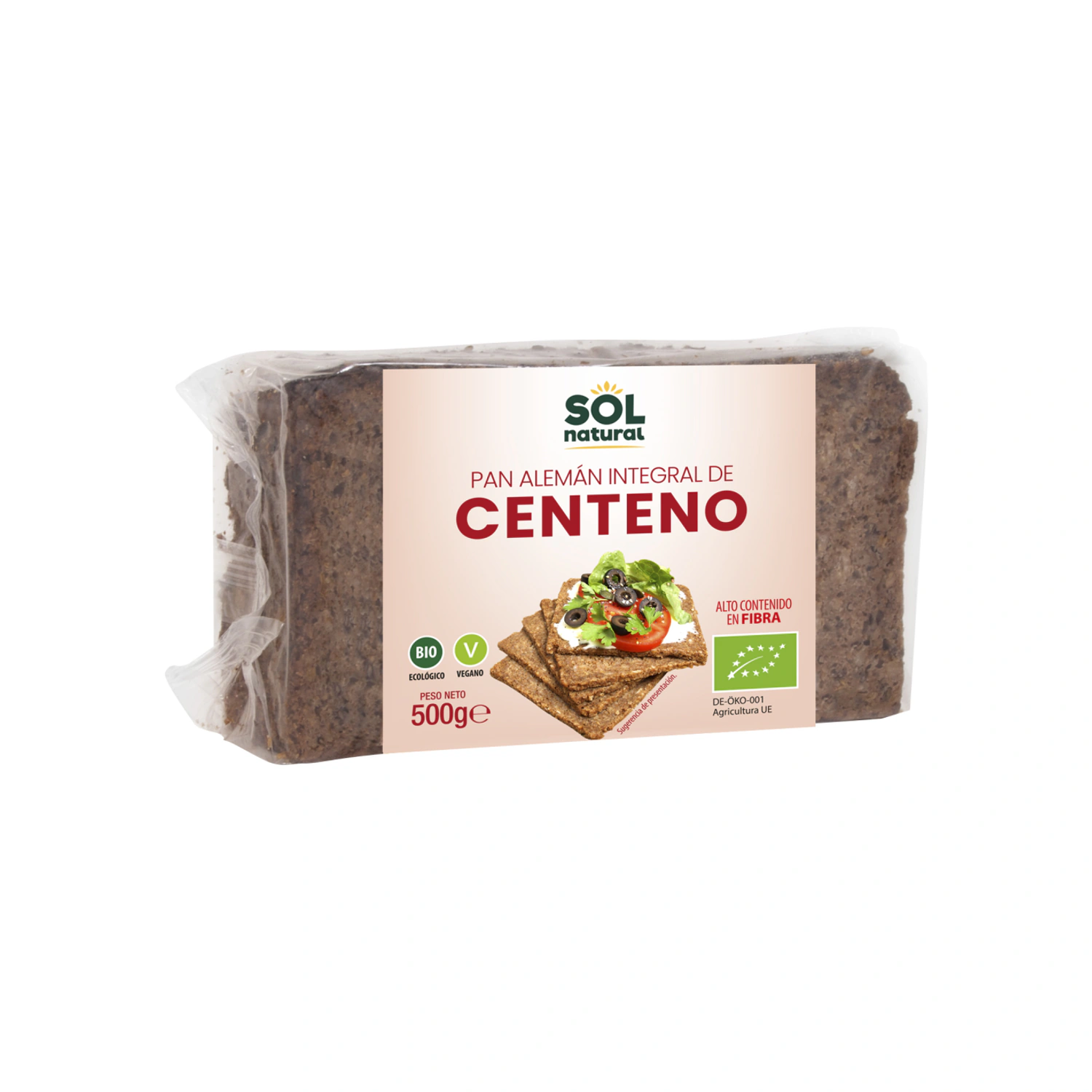 Pan alemán de centeno integral Bio 500 g Sol Natural