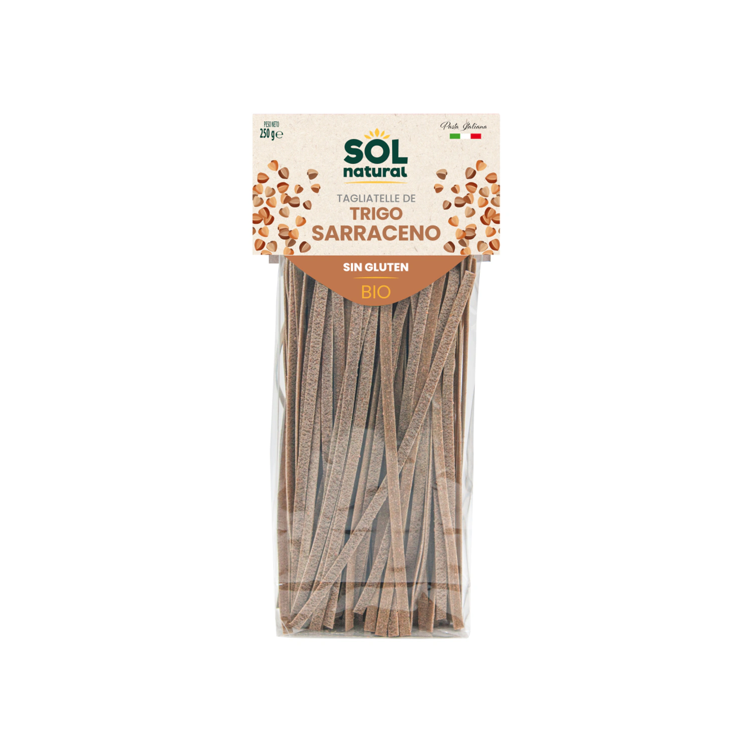 Tagliatelle de trigo sarraceno sin gluten Bio 250 g Sol Natural
