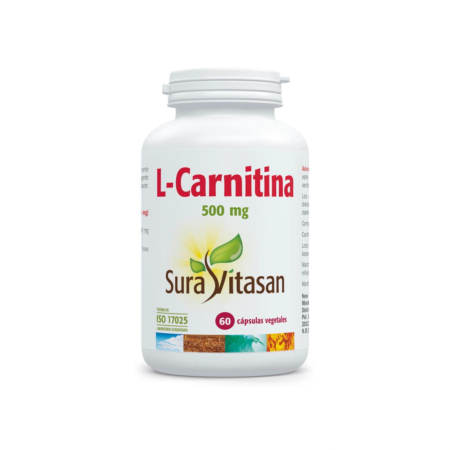 L-Carnitina 500 mg 60 cápsulas Sura Vitasan