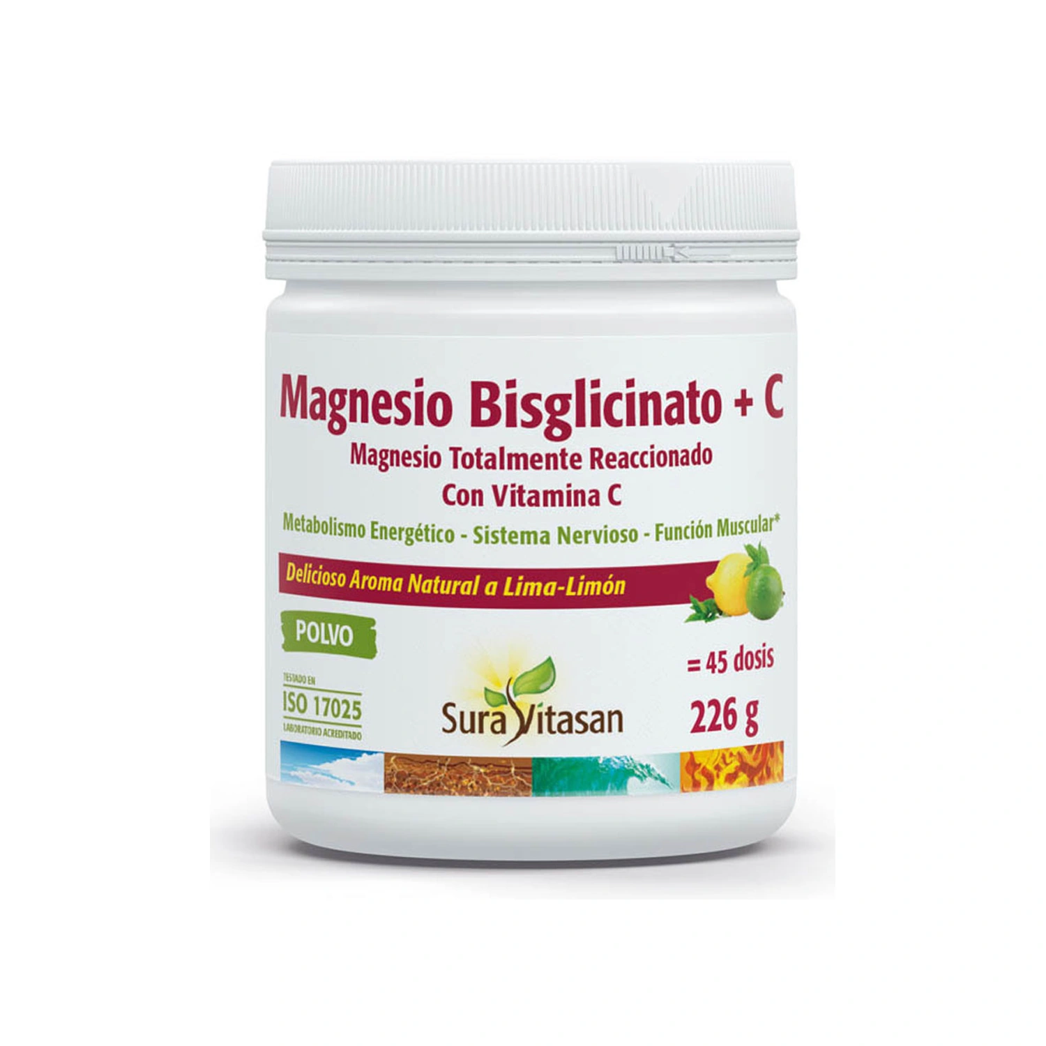 Magnesio Bisglicinato + C 226 g Sura Vitasan