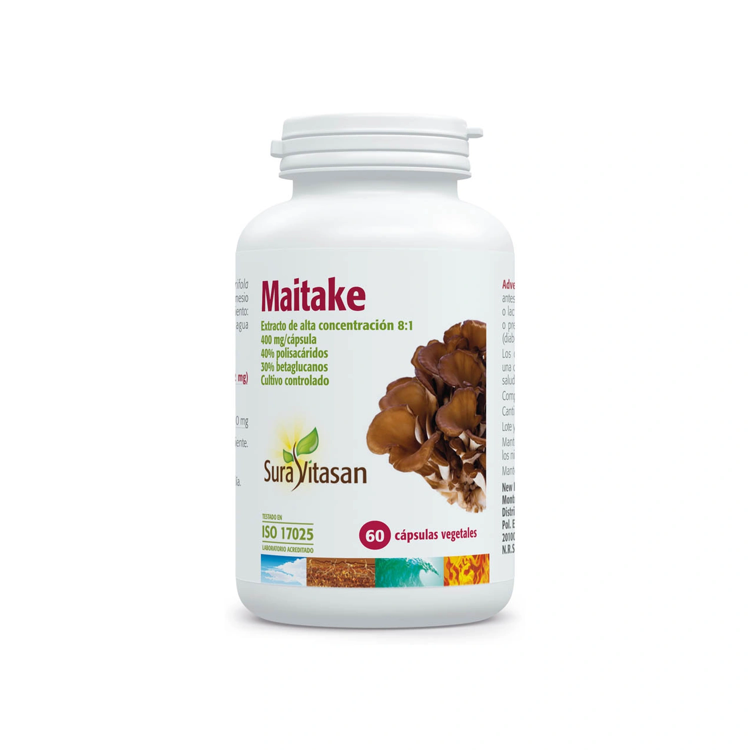 Maitake 400 mg 60 cápsulas Sura Vitasan