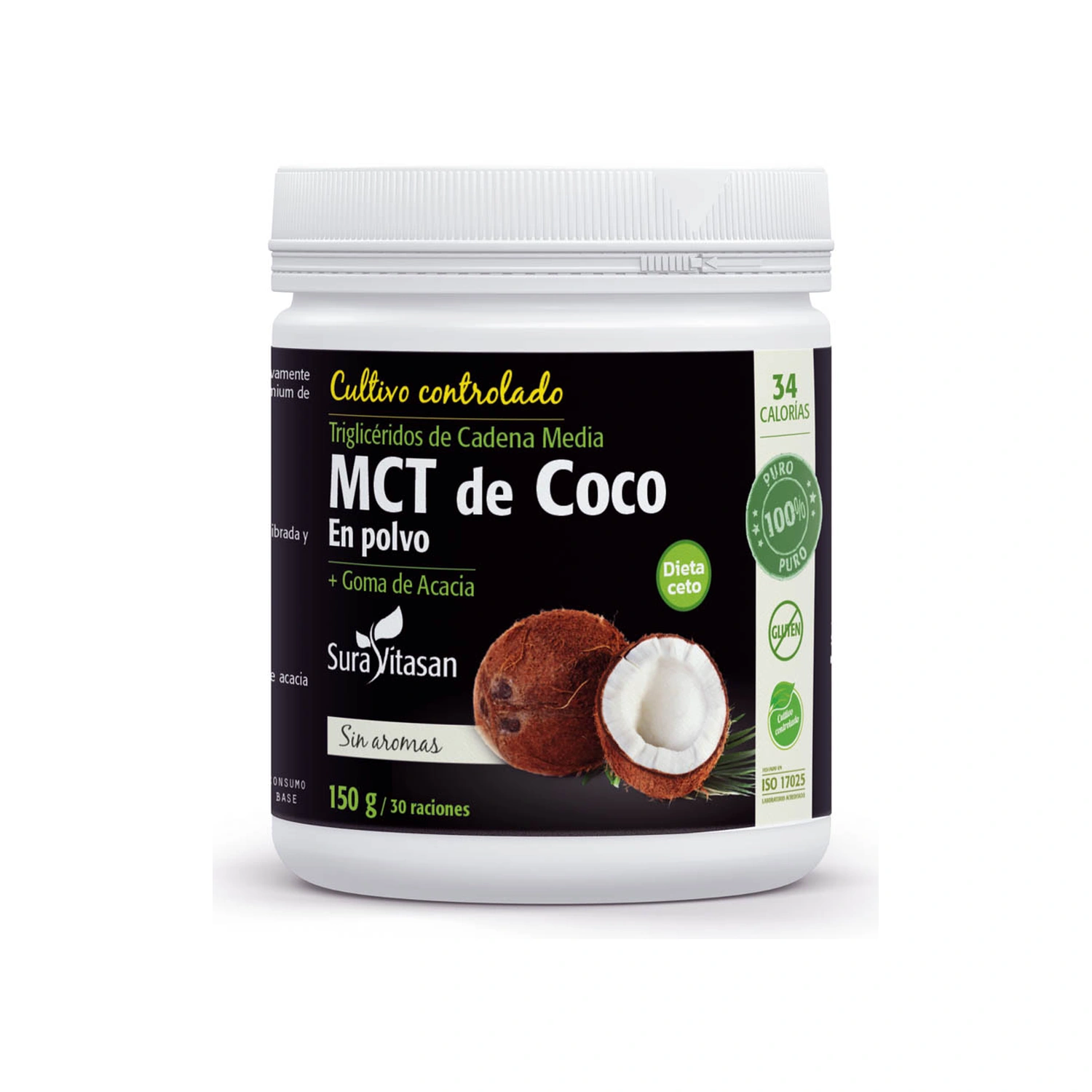 MCT de Coco en Polvo 150 g Sura Vitasan