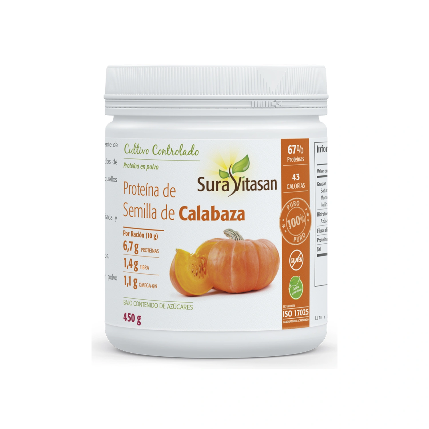 Proteína de Semilla de Calabaza 450 g Sura Vitasan