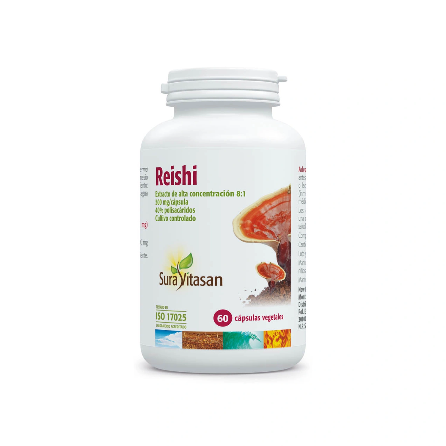 Reishi 500 mg 60 cápsulas Sura Vitasan