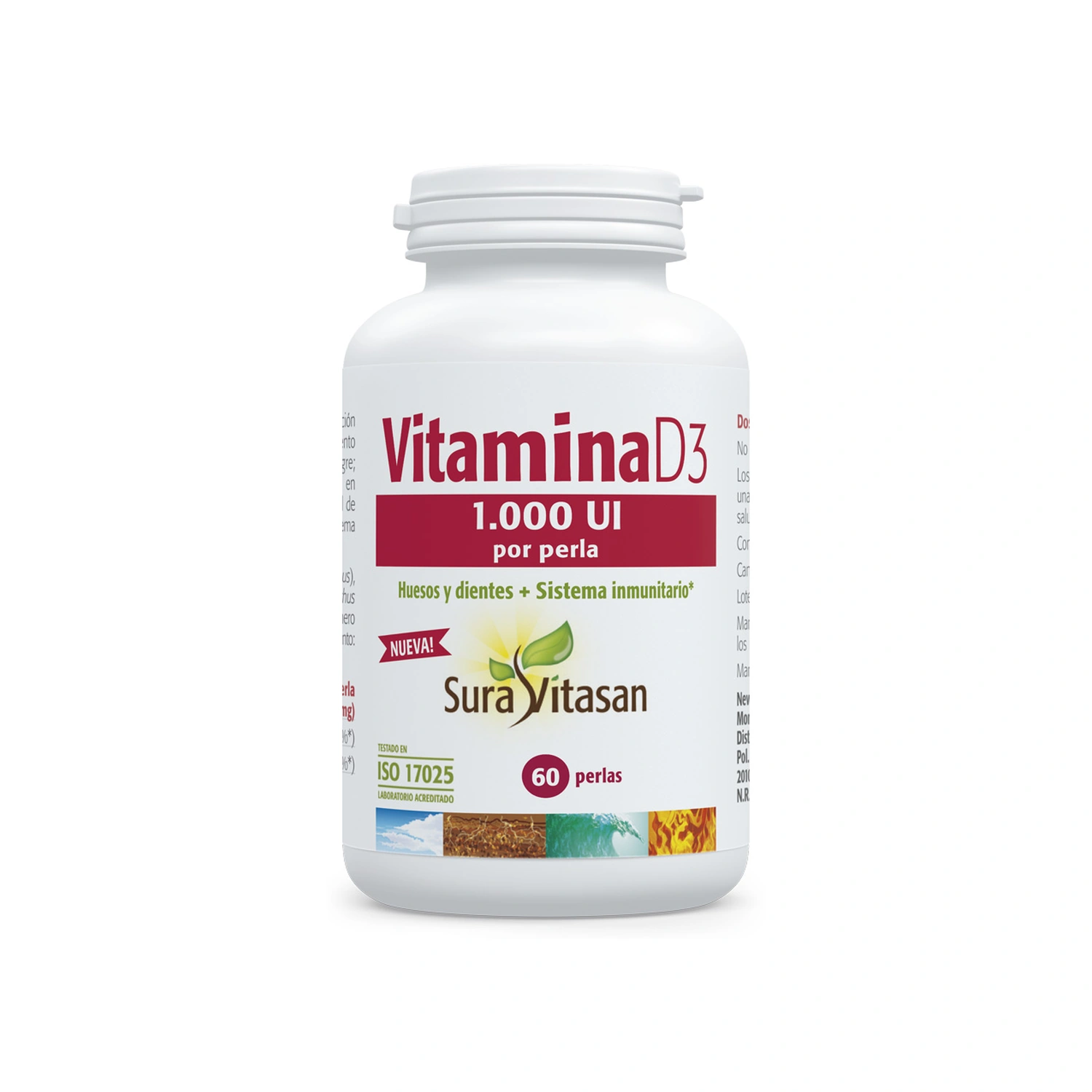 Vitamina D3 1.000 UI 60 perlas Sura Vitasan