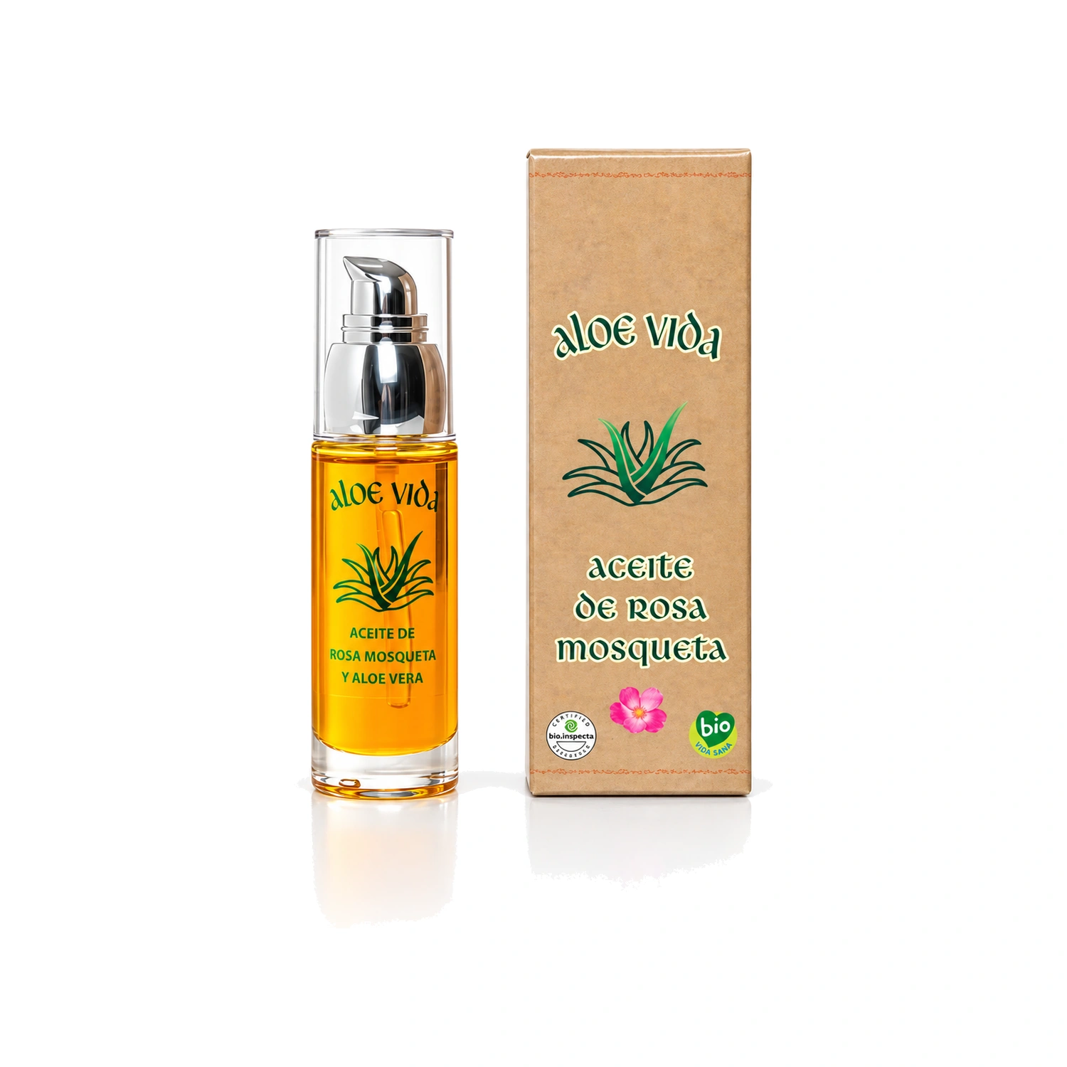Aceite de rosa mosqueta con aloe y vitamina E 30 ml Aloe Vida