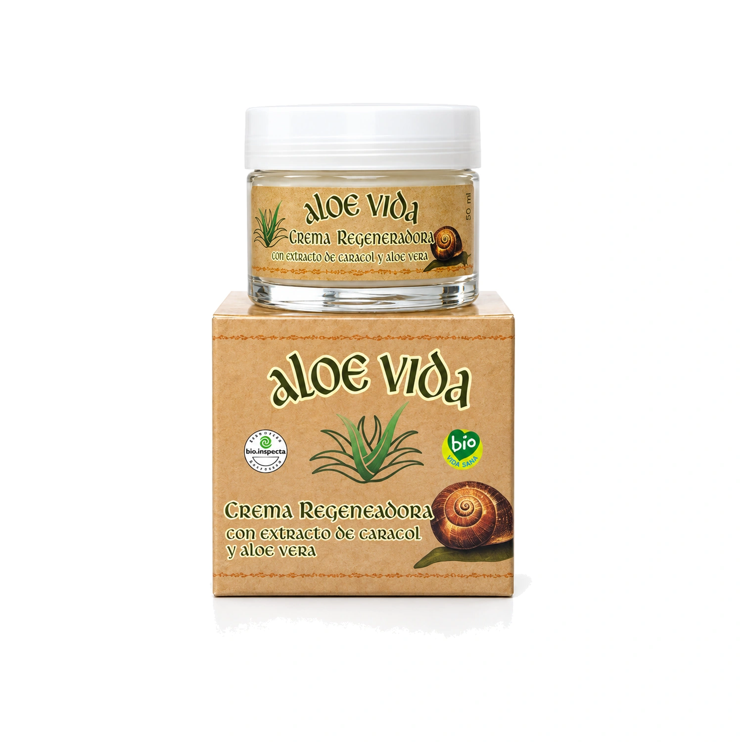 Crema regeneradora de baba de caracol y aloe vera 50 ml Aloe Vida