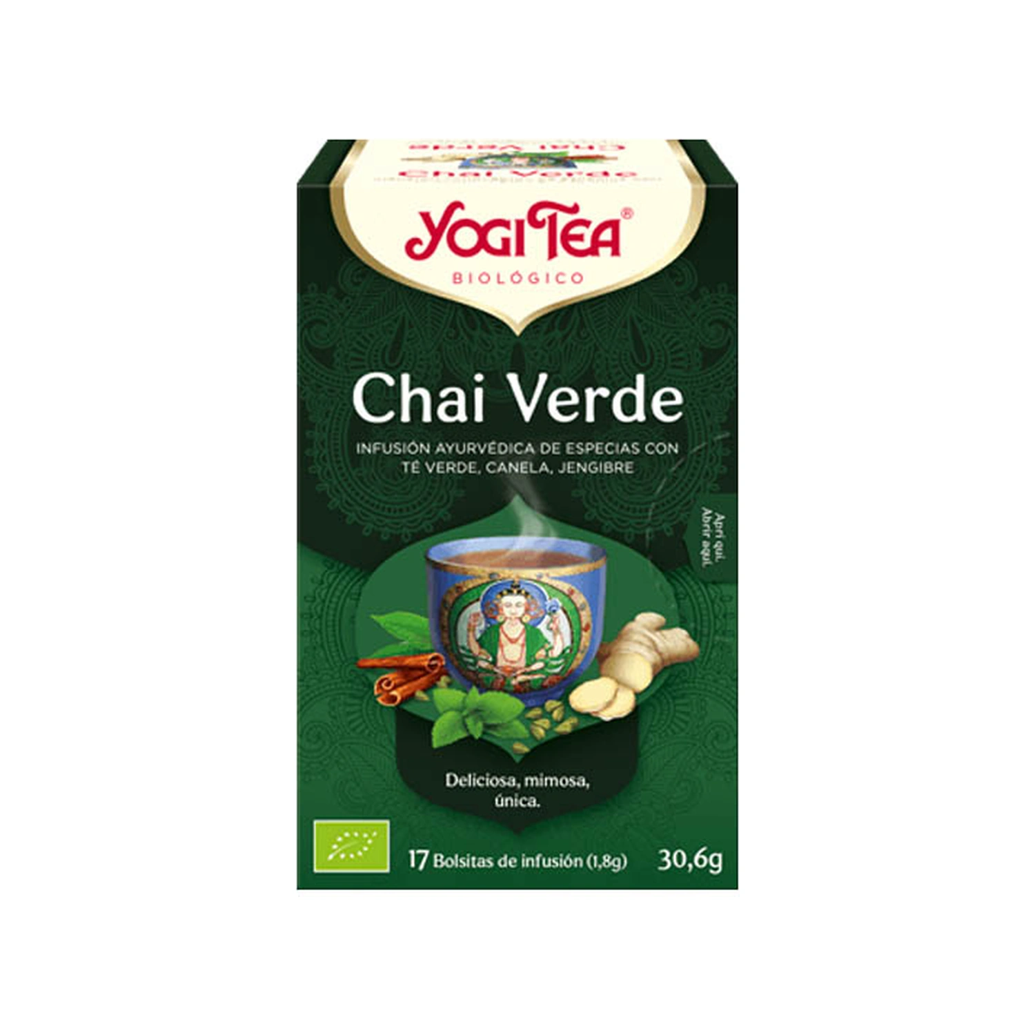 Infusión chai verde Bio 17 x 1,8 g Yogi Tea