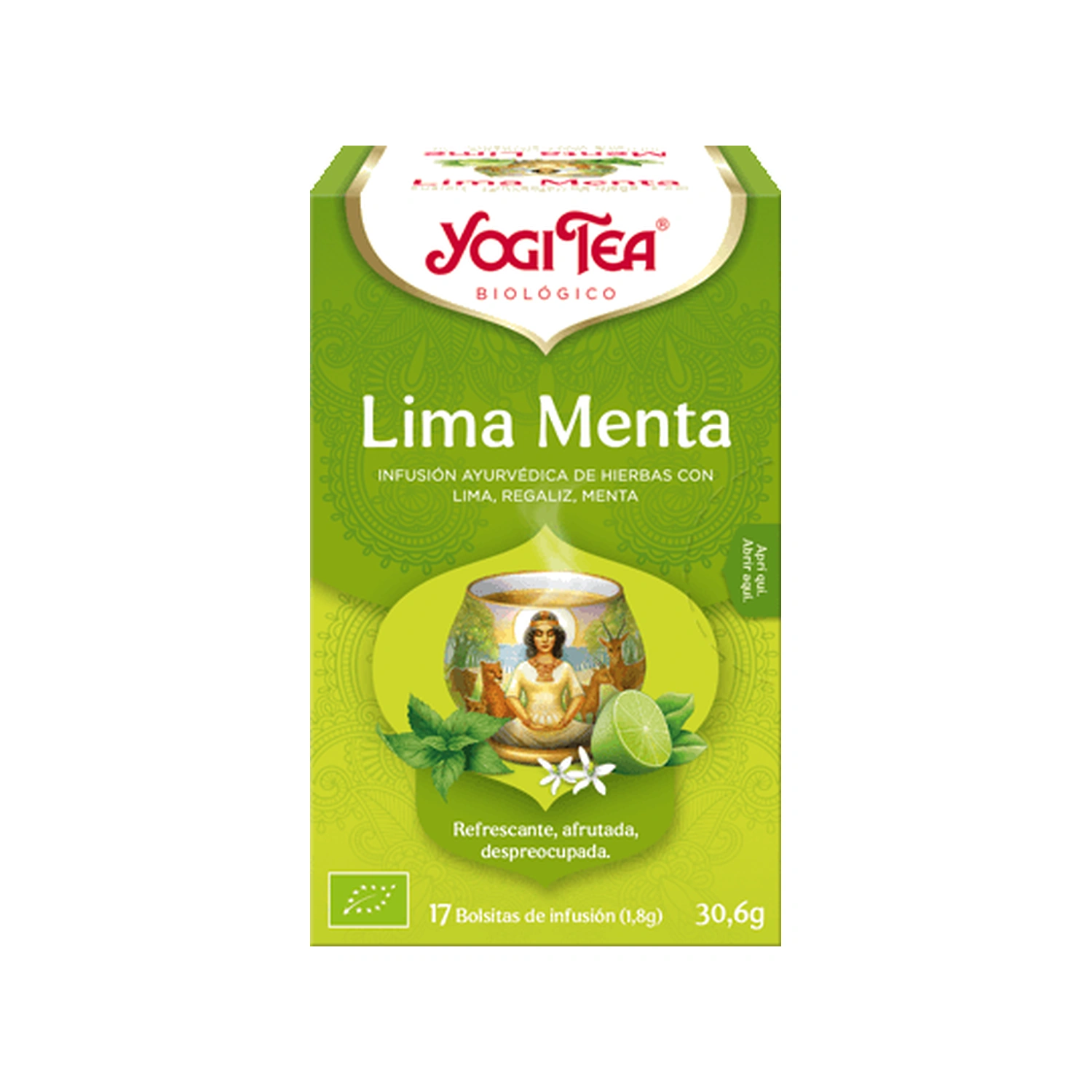 Infusión de menta y lima Bio 17 x 1,8 g Yogi Tea