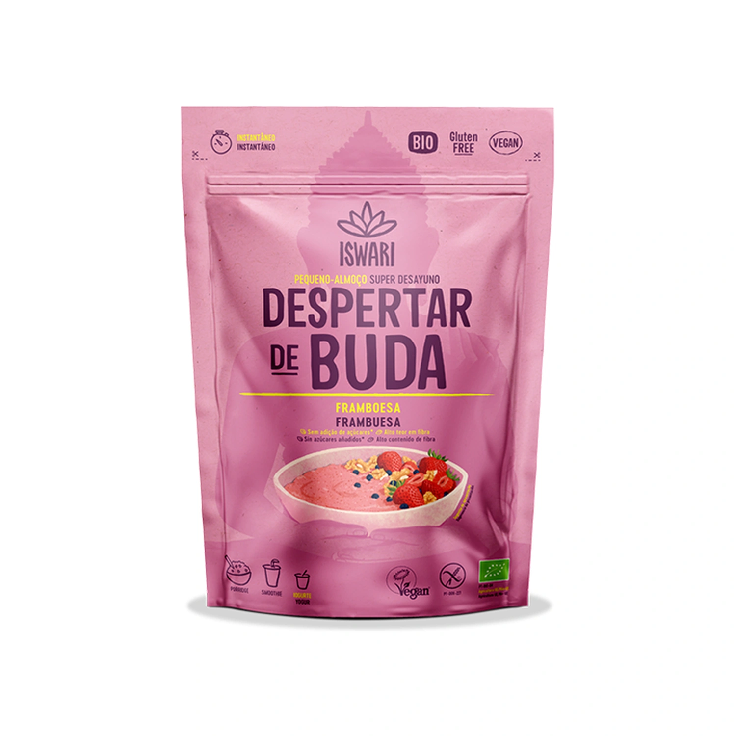 Desayuno Despertar de Buda de frambuesa Bio 360 g Iswari