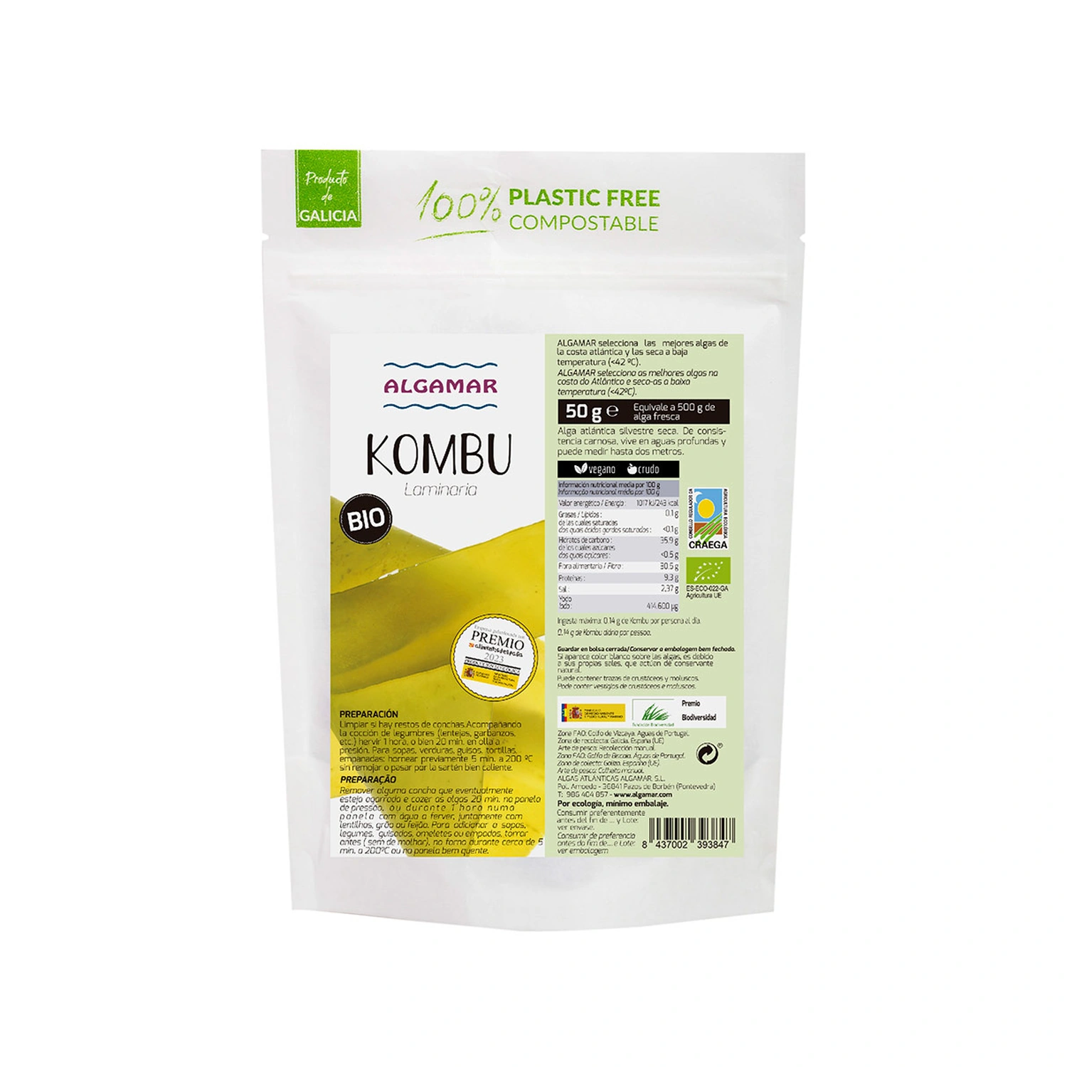 Alga kombu Bio 50 g Algamar