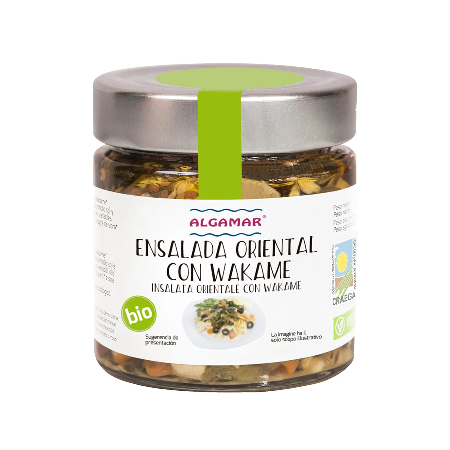 Ensalada de wakame oriental Bio 180 g Algamar