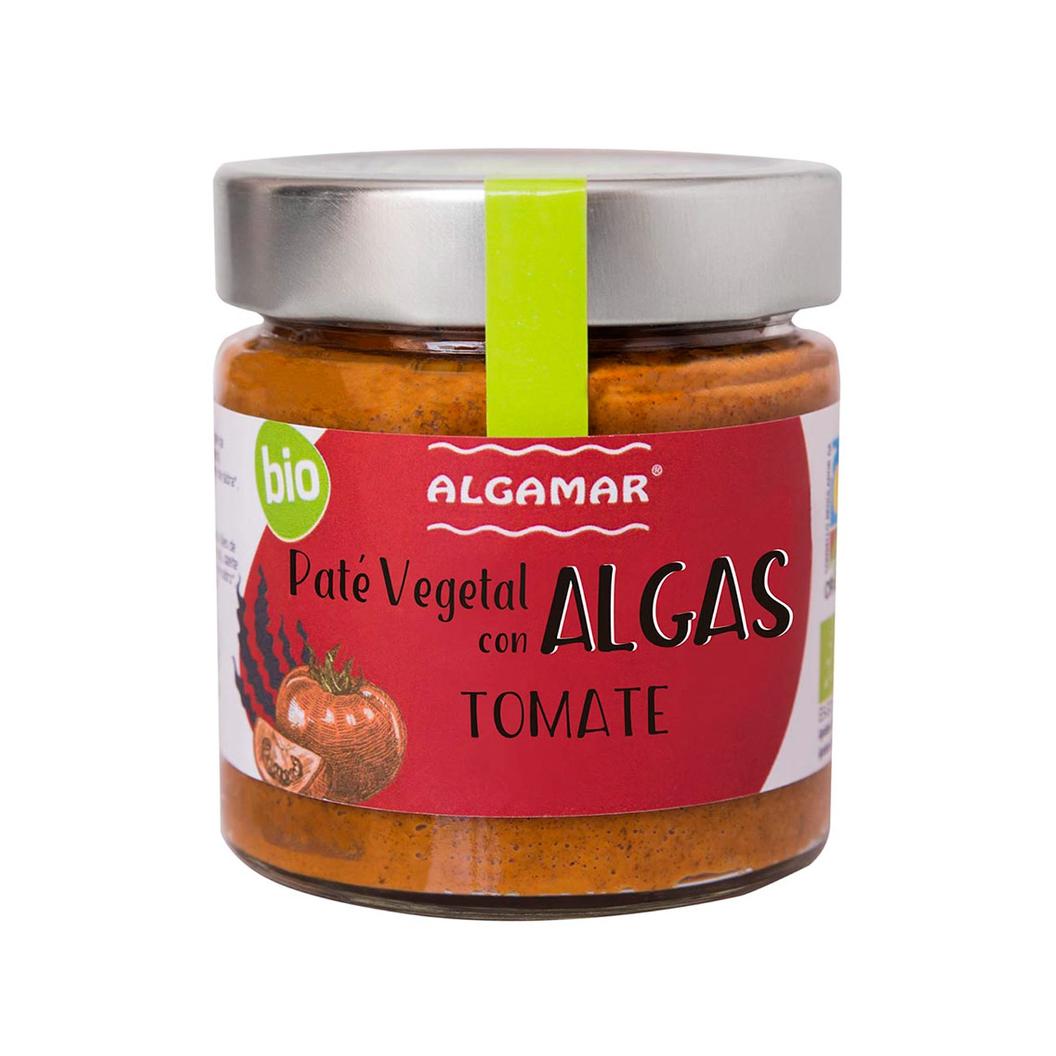 Paté vegetal con algas y tomate Bio 180 g Algamar