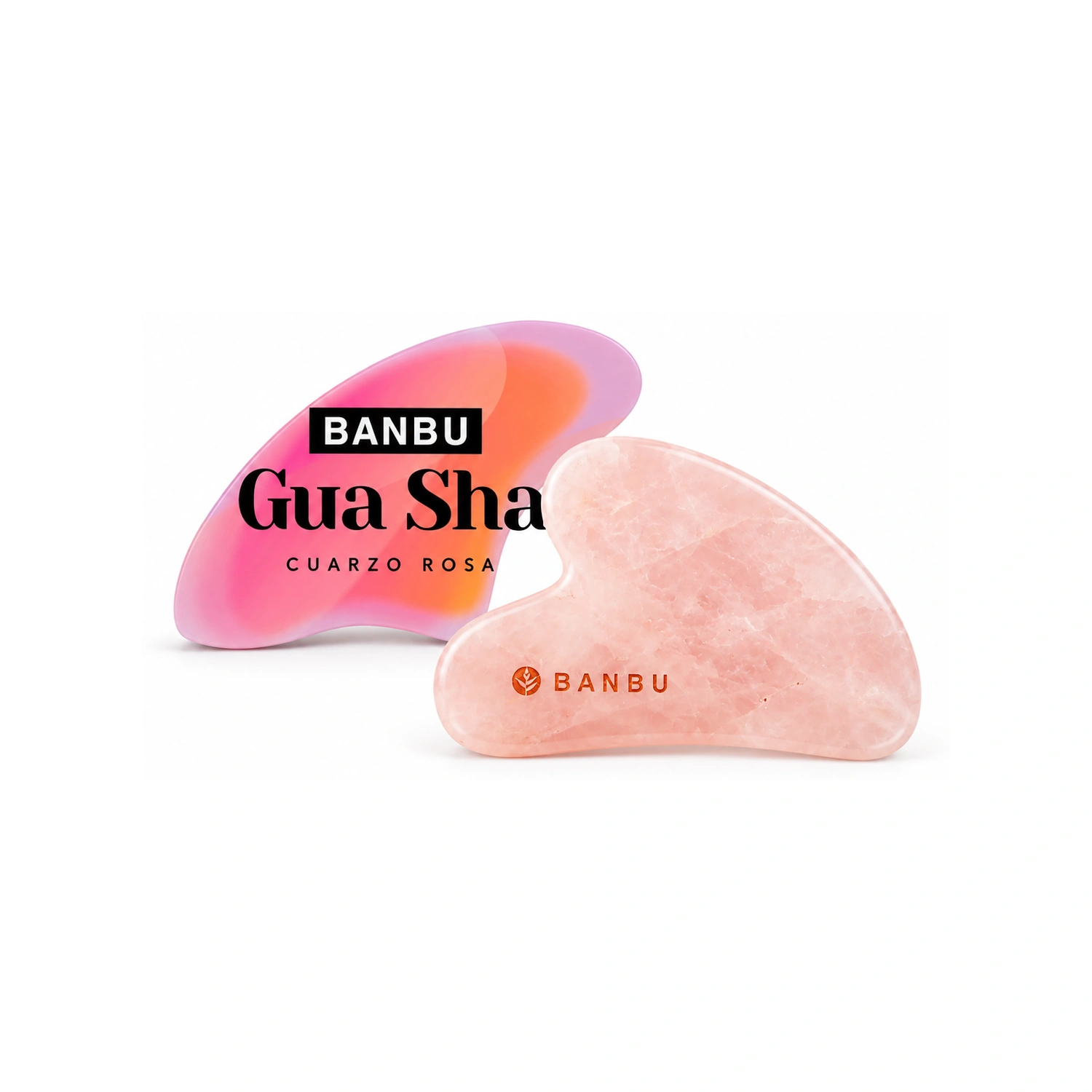 Gua Sha de cuarzo rosa 1 unidad BANBU