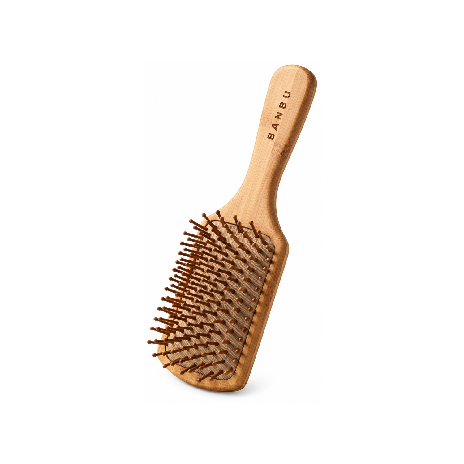 Cepillo de pelo cuadrado de bambú y caucho natural 1 unidad BANBU