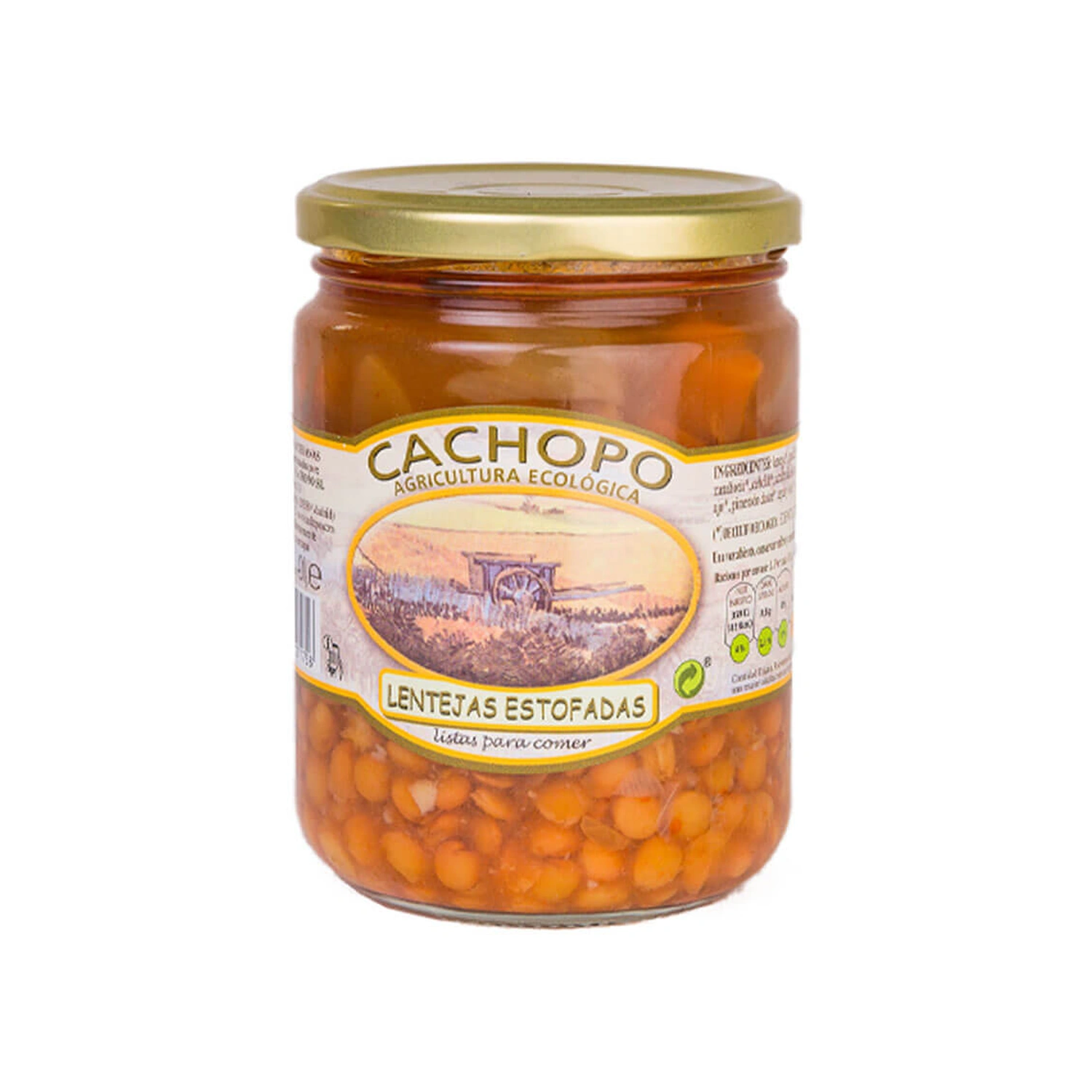 Lentejas estofadas Bio 445 ml Cachopo