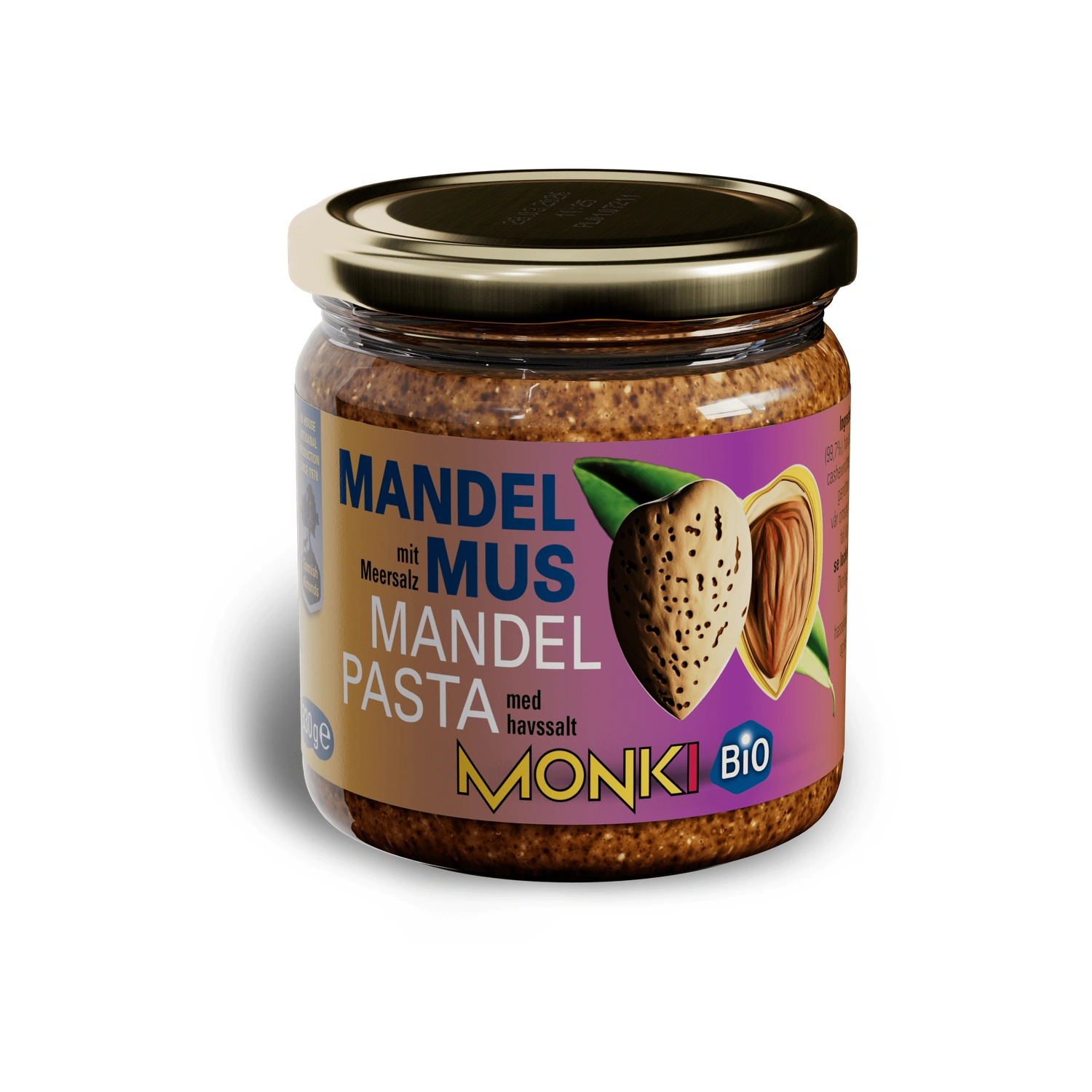 Crema de almendra Bio 330 g Monki